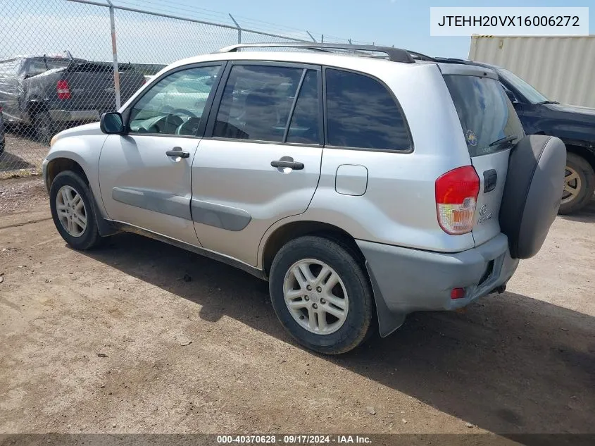 2001 Toyota Rav4 VIN: JTEHH20VX16006272 Lot: 40370628