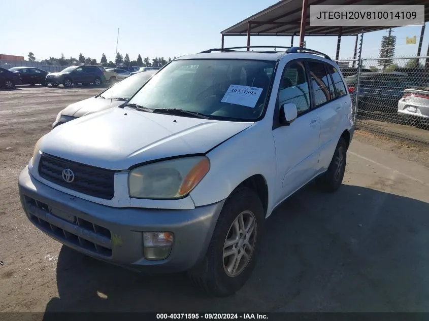 2001 Toyota Rav4 VIN: JTEGH20V810014109 Lot: 40371595