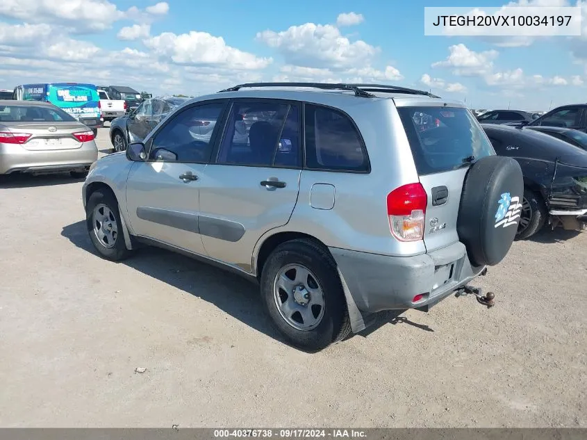 2001 Toyota Rav4 VIN: JTEGH20VX10034197 Lot: 40376738