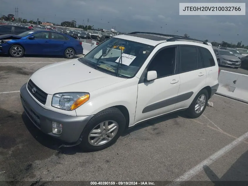 2001 Toyota Rav4 VIN: JTEGH20V210032766 Lot: 40390159