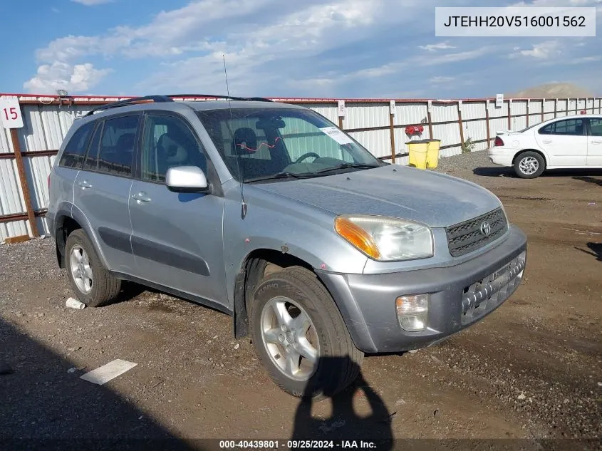 2001 Toyota Rav4 VIN: JTEHH20V516001562 Lot: 40439801