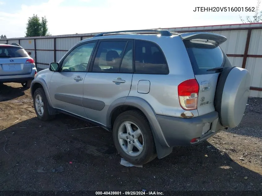 2001 Toyota Rav4 VIN: JTEHH20V516001562 Lot: 40439801