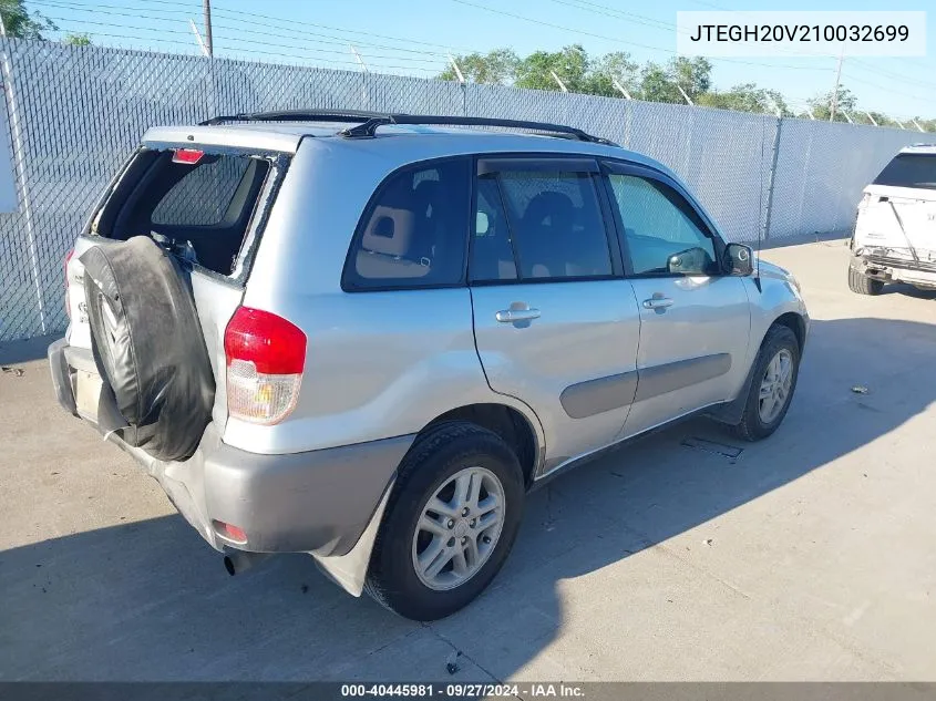 2001 Toyota Rav4 VIN: JTEGH20V210032699 Lot: 40445981