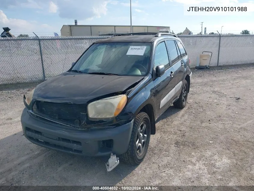 2001 Toyota Rav4 VIN: JTEHH20V910101988 Lot: 40504032