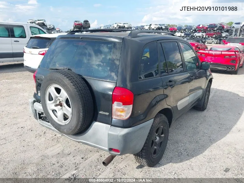 2001 Toyota Rav4 VIN: JTEHH20V910101988 Lot: 40504032