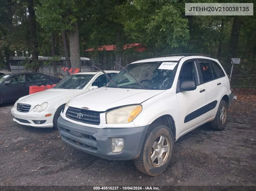 2001 Toyota Rav4 VIN: JTEHH20V210038135 Lot: 40515237