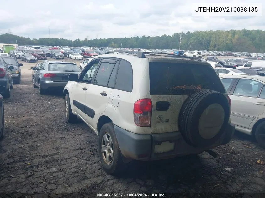 2001 Toyota Rav4 VIN: JTEHH20V210038135 Lot: 40515237