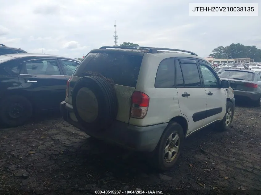 2001 Toyota Rav4 VIN: JTEHH20V210038135 Lot: 40515237