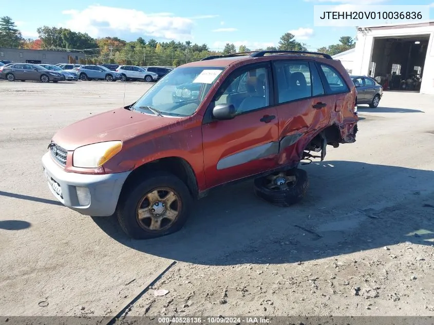 2001 Toyota Rav4 VIN: JTEHH20V010036836 Lot: 40528136