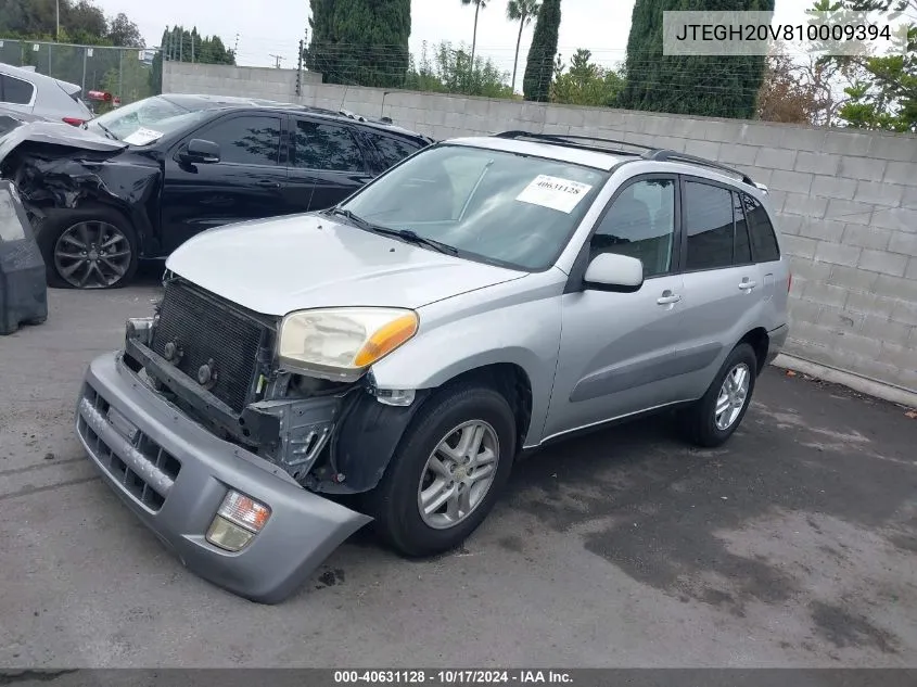 2001 Toyota Rav4 VIN: JTEGH20V810009394 Lot: 40631128