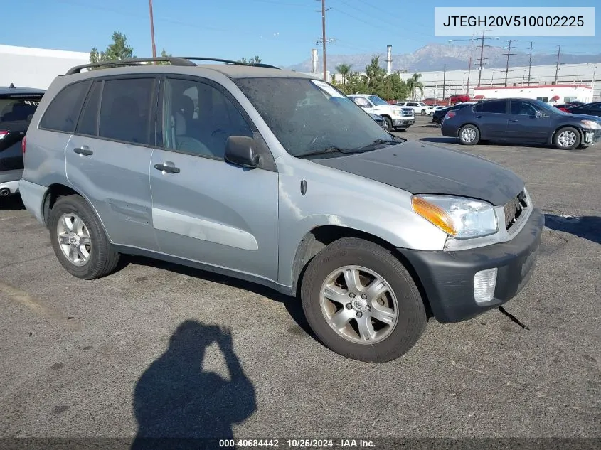 2001 Toyota Rav4 VIN: JTEGH20V510002225 Lot: 40684442