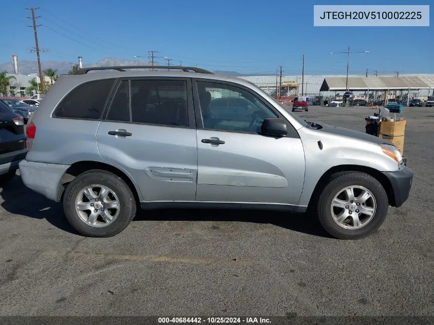 2001 Toyota Rav4 VIN: JTEGH20V510002225 Lot: 40684442