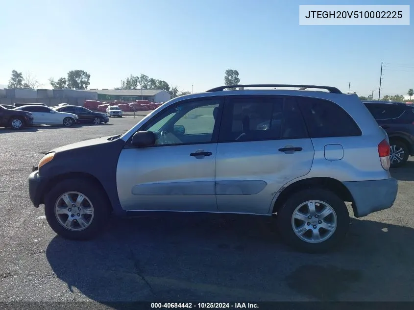 2001 Toyota Rav4 VIN: JTEGH20V510002225 Lot: 40684442