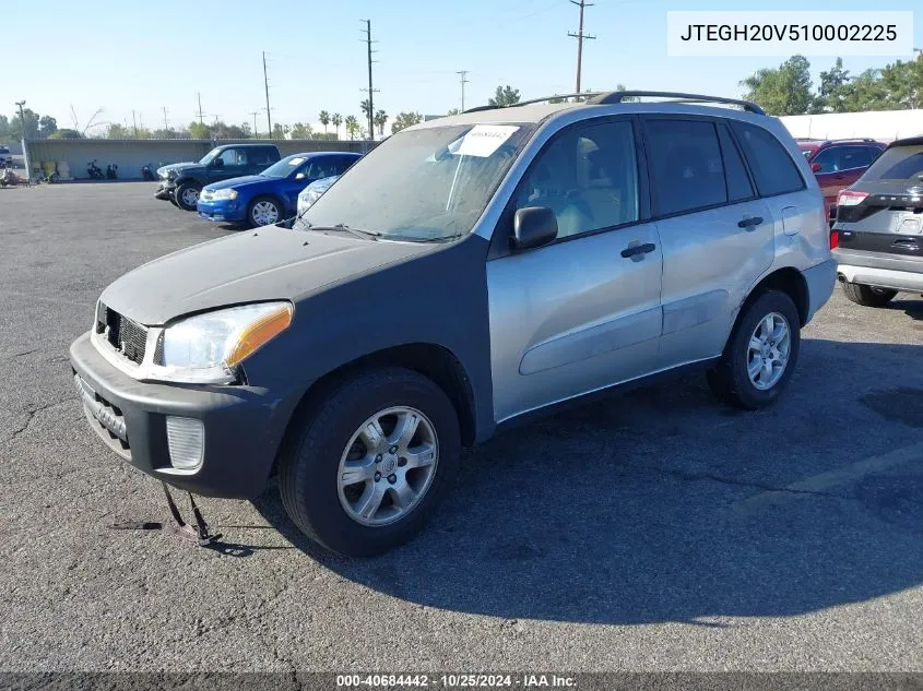 2001 Toyota Rav4 VIN: JTEGH20V510002225 Lot: 40684442