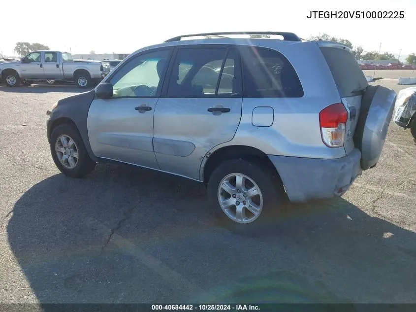 2001 Toyota Rav4 VIN: JTEGH20V510002225 Lot: 40684442