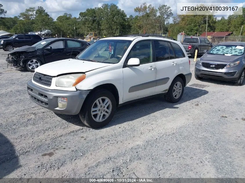 2001 Toyota Rav4 Base (A4) VIN: JTEGH20V410039167 Lot: 40690609