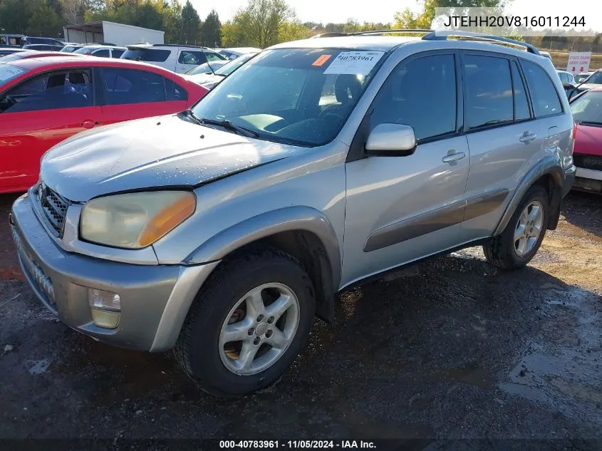 2001 Toyota Rav4 VIN: JTEHH20V816011244 Lot: 40783961