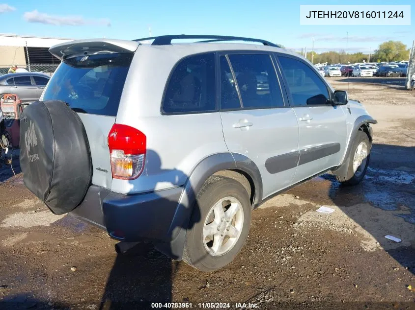 2001 Toyota Rav4 VIN: JTEHH20V816011244 Lot: 40783961