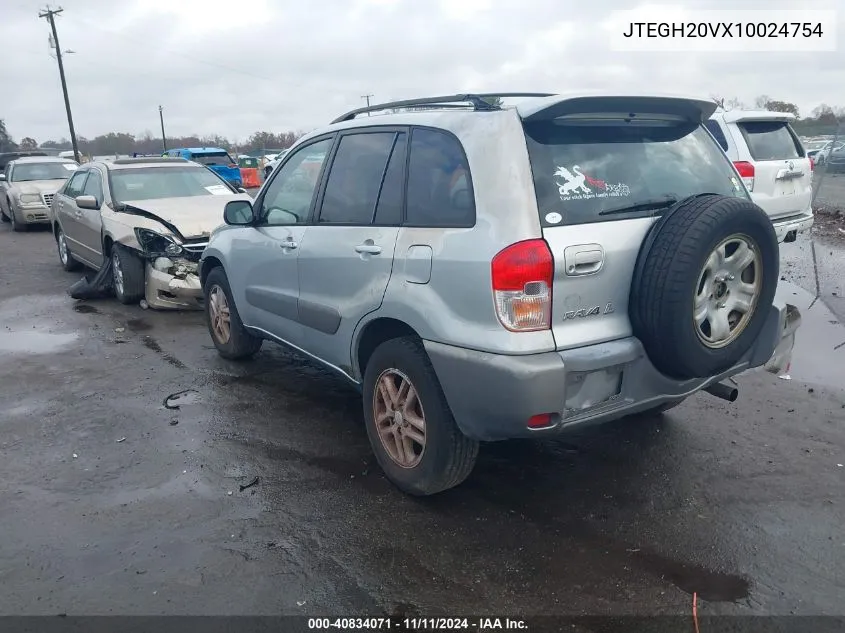 2001 Toyota Rav4 VIN: JTEGH20VX10024754 Lot: 40834071