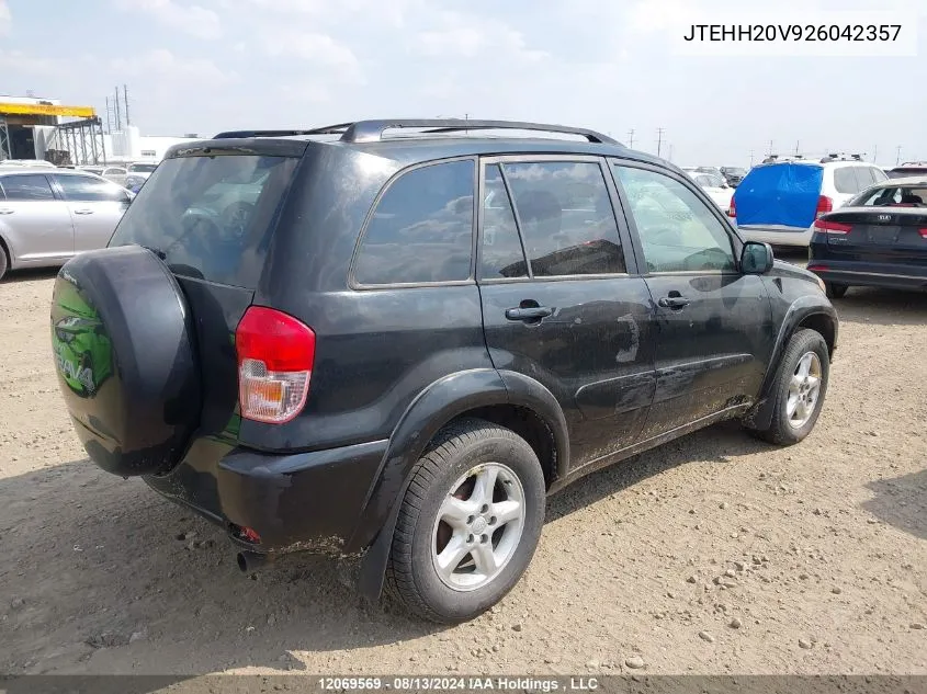 2002 Toyota Rav4 VIN: JTEHH20V926042357 Lot: 12069569