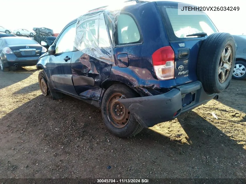 2002 Toyota Rav4 VIN: JTEHH20VX26034249 Lot: 30045704