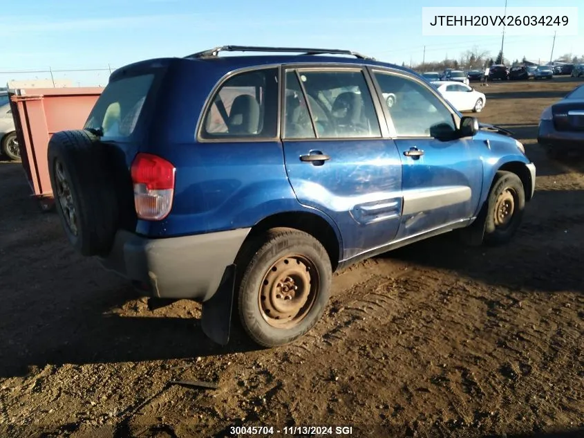 2002 Toyota Rav4 VIN: JTEHH20VX26034249 Lot: 30045704