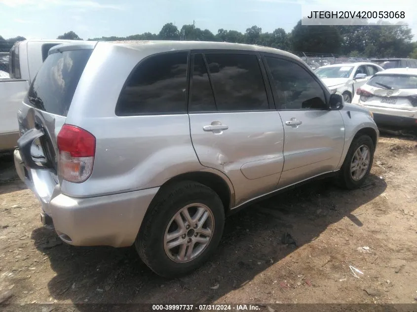 2002 Toyota Rav4 VIN: JTEGH20V420053068 Lot: 39997737