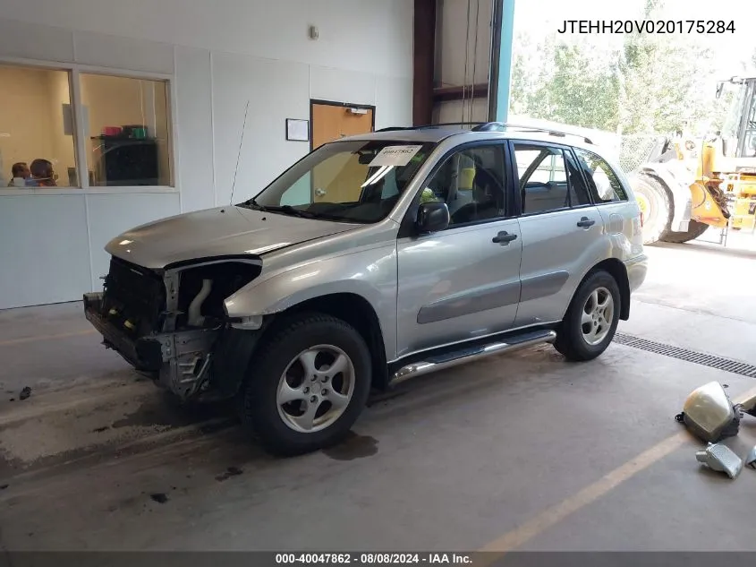 2002 Toyota Rav4 VIN: JTEHH20V020175284 Lot: 40047862