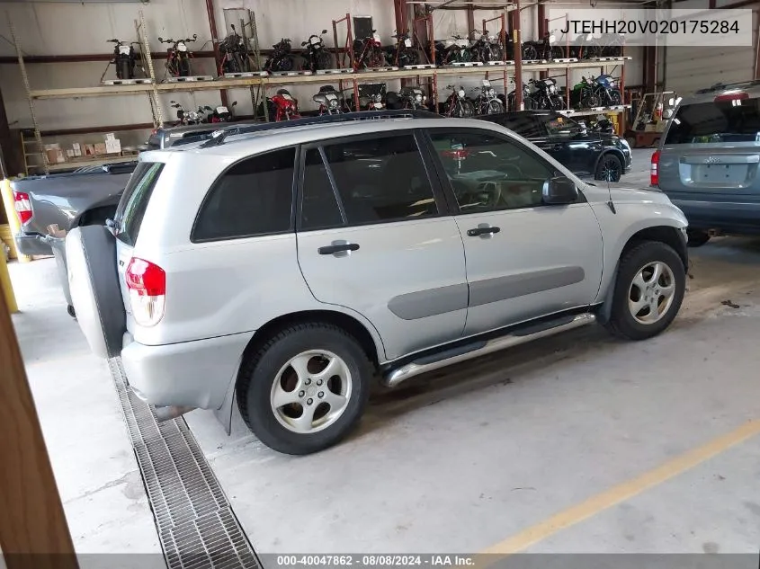 2002 Toyota Rav4 VIN: JTEHH20V020175284 Lot: 40047862