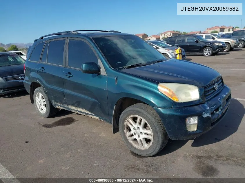 2002 Toyota Rav4 VIN: JTEGH20VX20069582 Lot: 40090863