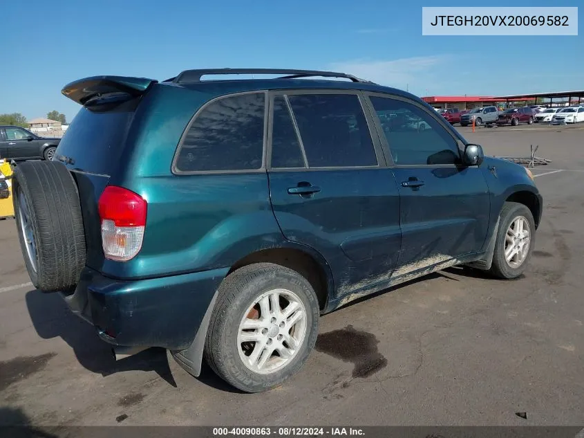 2002 Toyota Rav4 VIN: JTEGH20VX20069582 Lot: 40090863