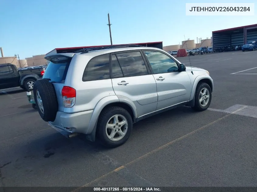 2002 Toyota Rav4 VIN: JTEHH20V226043284 Lot: 40137265