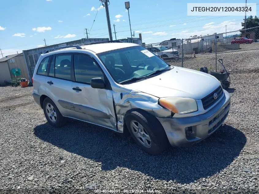 2002 Toyota Rav4 VIN: JTEGH20V120043324 Lot: 40146031