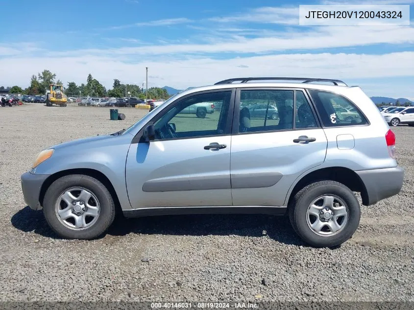 2002 Toyota Rav4 VIN: JTEGH20V120043324 Lot: 40146031