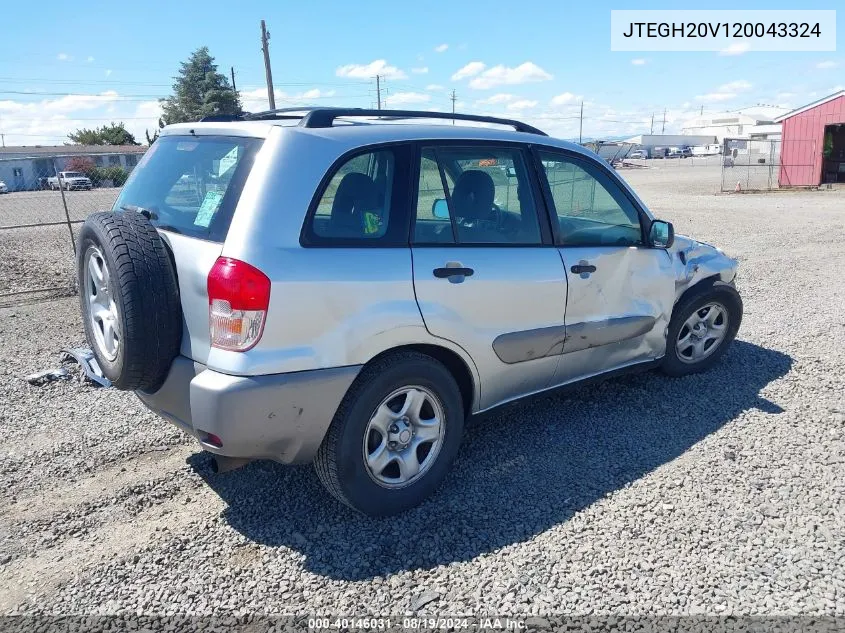 2002 Toyota Rav4 VIN: JTEGH20V120043324 Lot: 40146031