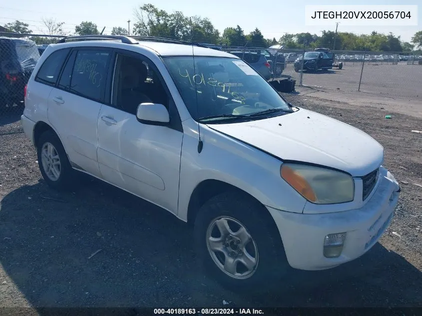 2002 Toyota Rav4 VIN: JTEGH20VX20056704 Lot: 40189163