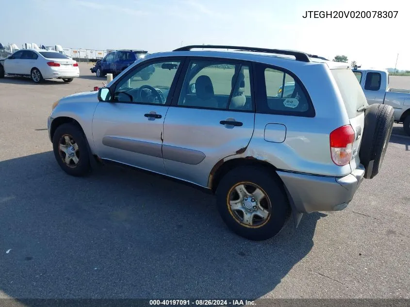 2002 Toyota Rav4 VIN: JTEGH20V020078307 Lot: 40197091