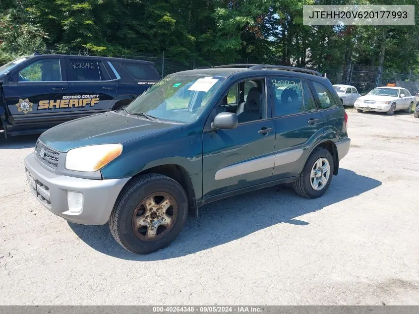 2002 Toyota Rav4 VIN: JTEHH20V620177993 Lot: 40264348