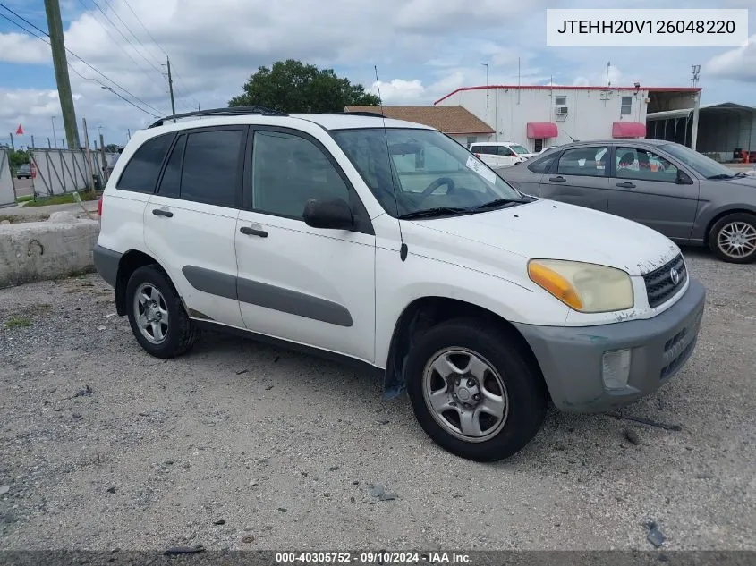 2002 Toyota Rav4 VIN: JTEHH20V126048220 Lot: 40305752