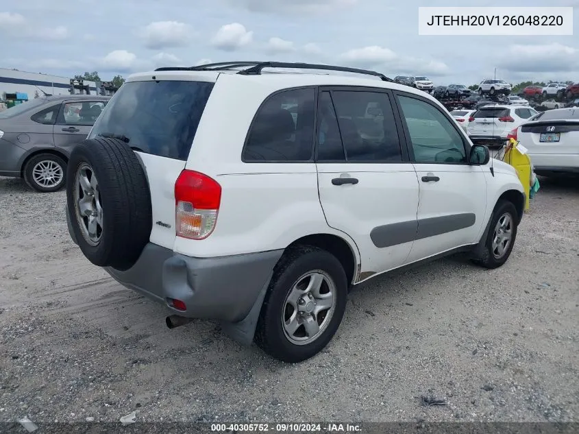 2002 Toyota Rav4 VIN: JTEHH20V126048220 Lot: 40305752