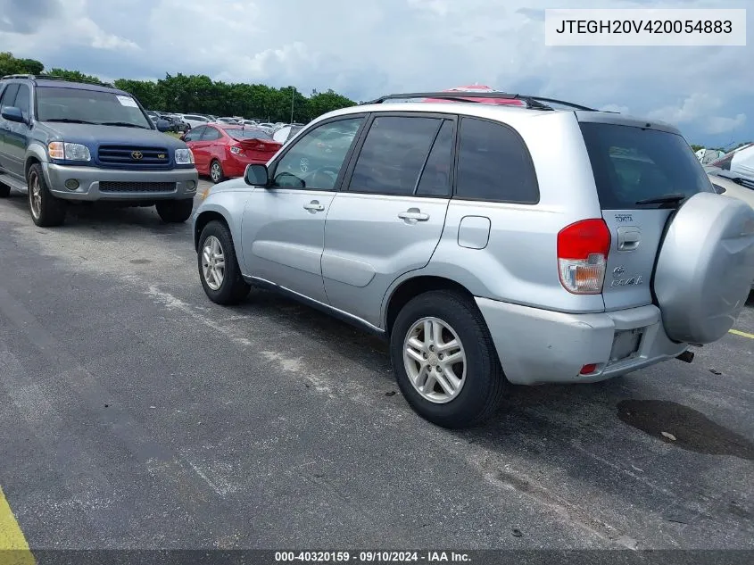 2002 Toyota Rav4 VIN: JTEGH20V420054883 Lot: 40320159