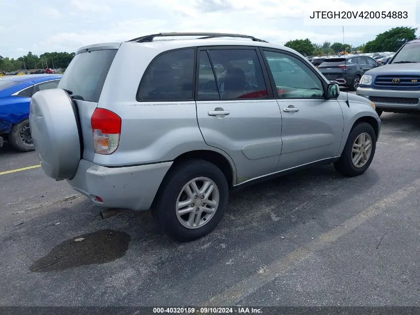 2002 Toyota Rav4 VIN: JTEGH20V420054883 Lot: 40320159