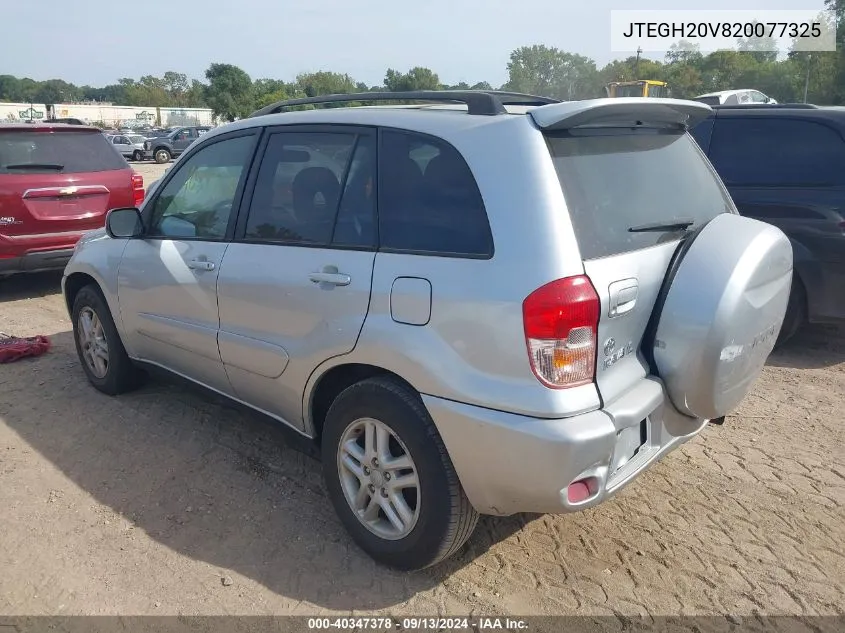 2002 Toyota Rav4 VIN: JTEGH20V820077325 Lot: 40347378