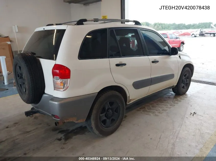 JTEGH20V420078438 2002 Toyota Rav4