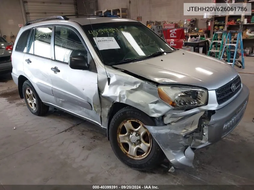 2002 Toyota Rav4 VIN: JTEHH20V626061786 Lot: 40399391