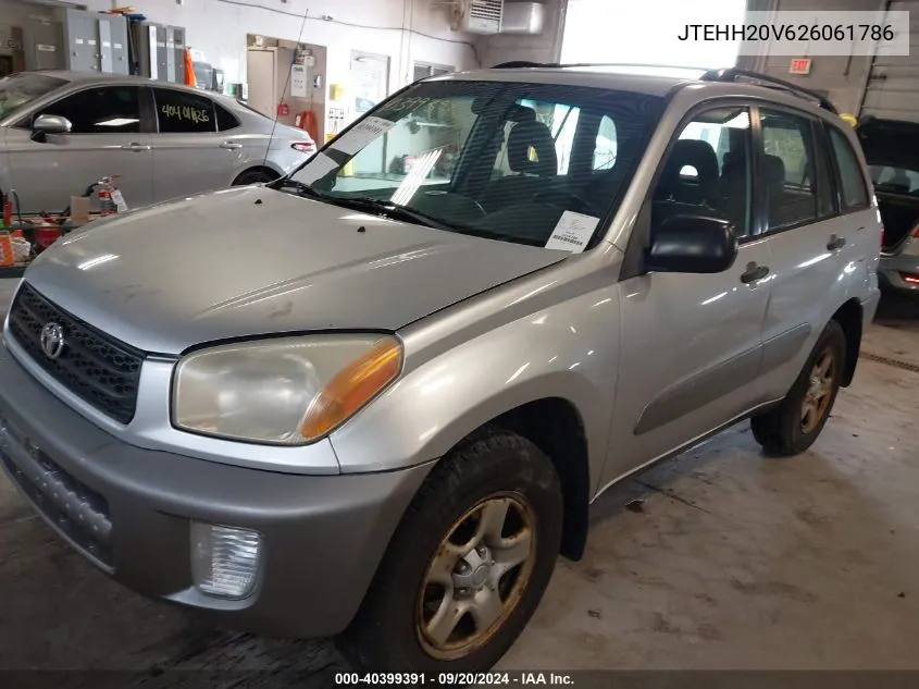 2002 Toyota Rav4 VIN: JTEHH20V626061786 Lot: 40399391