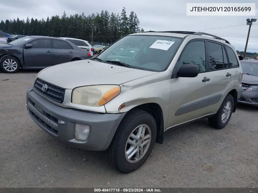 2002 Toyota Rav4 VIN: JTEHH20V120165699 Lot: 40417718