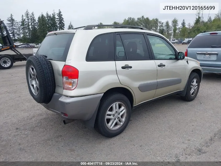 2002 Toyota Rav4 VIN: JTEHH20V120165699 Lot: 40417718