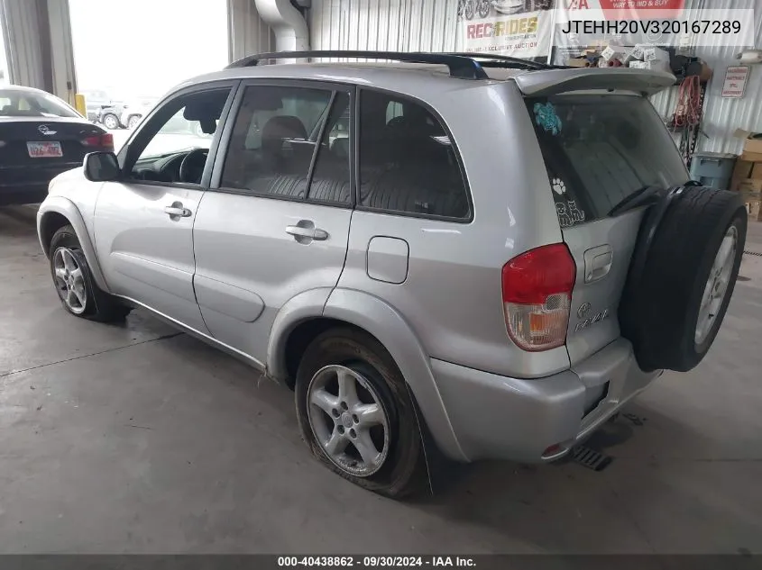 2002 Toyota Rav4 VIN: JTEHH20V320167289 Lot: 40438862