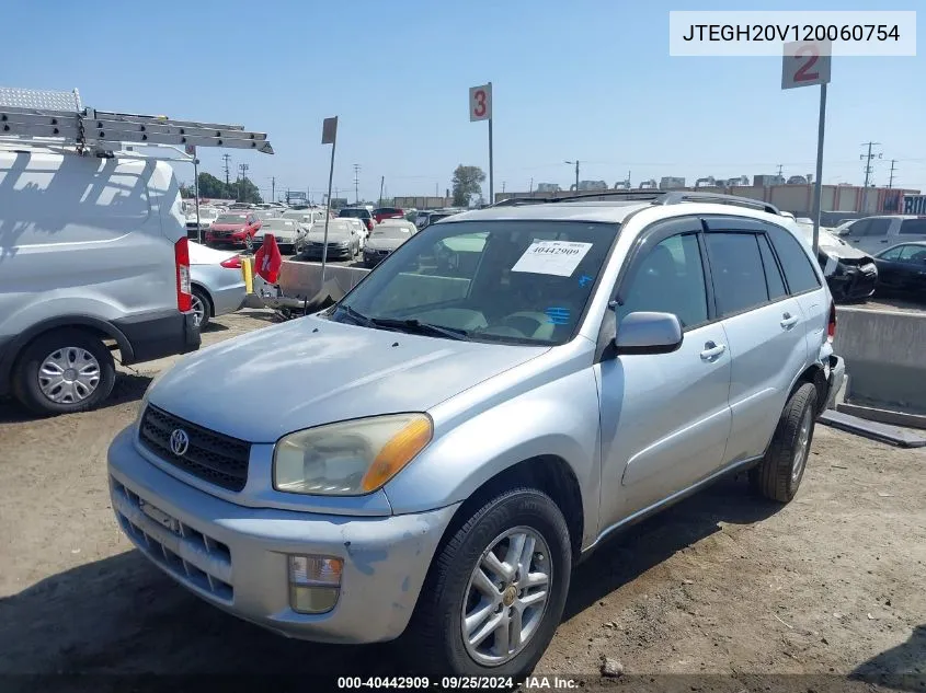 2002 Toyota Rav4 VIN: JTEGH20V120060754 Lot: 40442909